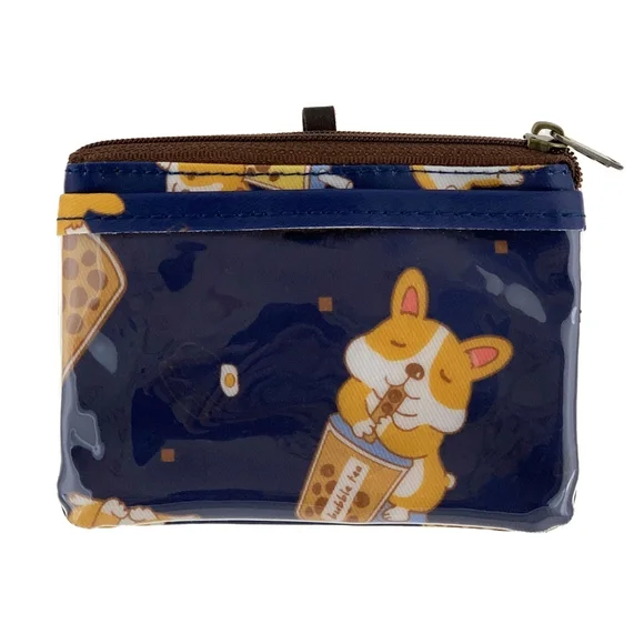 Waterproof Boba Corgi Coin Purse Card Pouch Holder - Picture 2 of 12